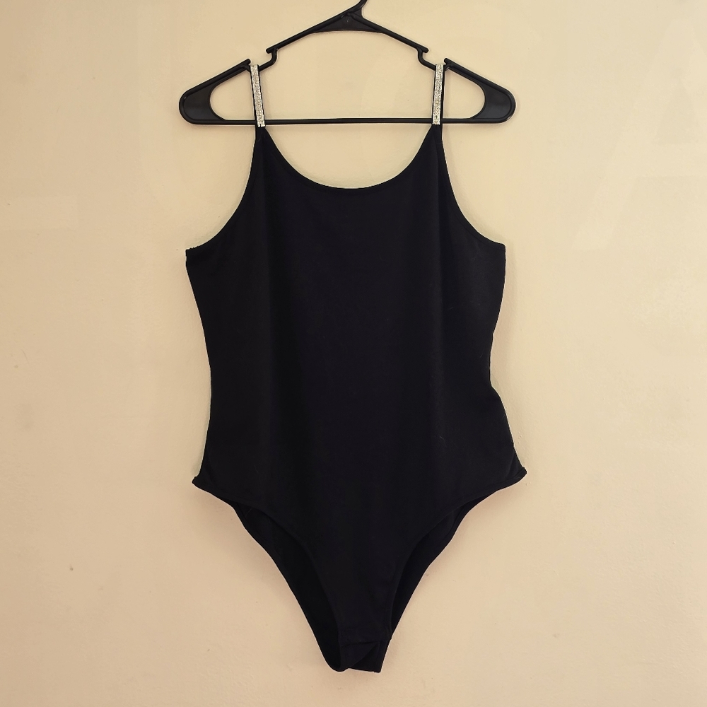 Shein Curve Women's 1XL Black Bodysuit